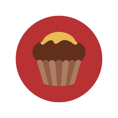 Delicious Chocolate Cupcake Vector for Sweet Treats and Baking Designs