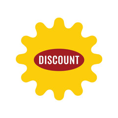 Bright Yellow Discount Badge Vector for Promotions and Marketing Materials, Eye-Catching Design with Editable Text and Shapes
