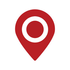 Fototapeta premium Red Location Pin Vector for Mapping, Navigation, and Geolocation Design - Perfect for Modern UI and Infographic Use