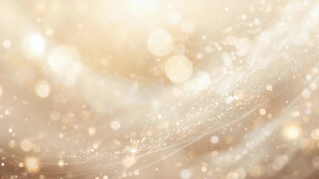 Starting first frame glow, abstract golden particles shifting as studio overlay with luminous band