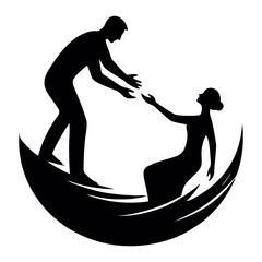 Offering Help Silhouette Vector