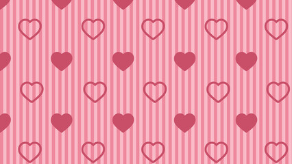 seamless pattern background with pink hearts