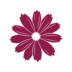 Elegant Maroon Flower Vector for Modern Design Projects and Floral Themes