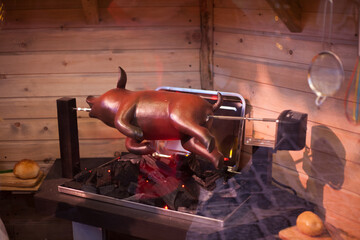 artificial food at the mall as a sample