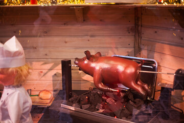 artificial food at the mall as a sample