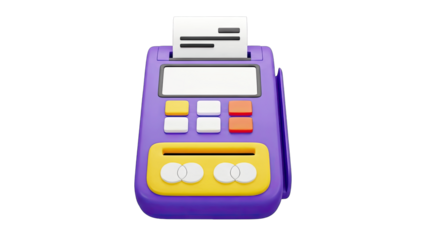 Payment Terminal Printing Receipt - Finance Concept