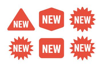 Red New Product Label Icons