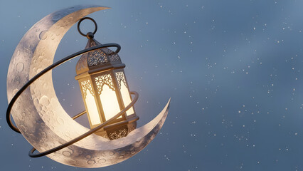 An antique vintage gold ship lantern hangs like a metal birdcage on an old house wall at night to provide light