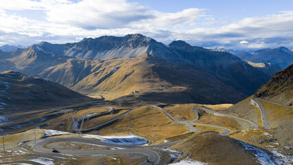 Stelviopass Mountain Road Aerial Overview.