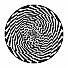 Black and White Optical Illusion Spiral