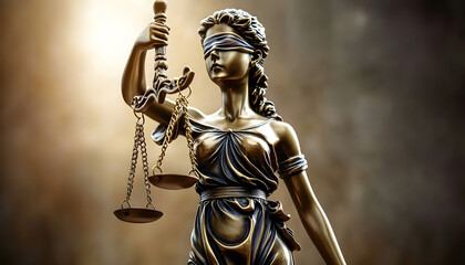 Lady Justice statue holding scales