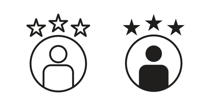 Customer loyalty icons collection. Line vector sign, symbol for web and mobile