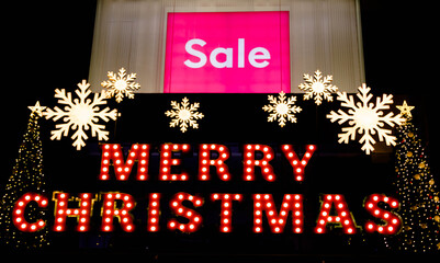 Christmas sale, New Year sale, Merry Christmas and Happy New Year shopping