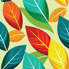 Colorful Autumn Leaves Pattern