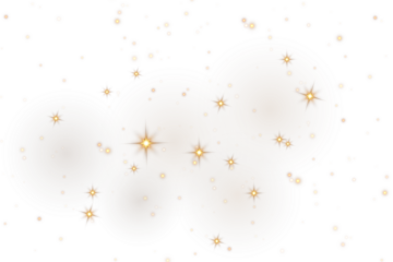 Gold glitter cloud floating in soft radiant motion with sparkling bokeh highlights and warm stardust glow ideal for festive backgrounds, premium holiday visuals, and transparent PNG designs