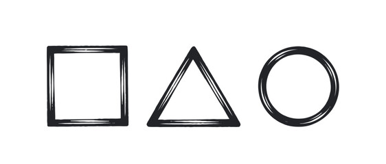 Basic Geometric Shapes Set Illustration