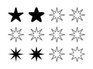 Various Star Shapes and Symbols