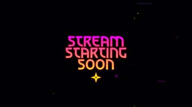 Stream Starting Soon Screen &ndash; Retro Neon Gradient Animation