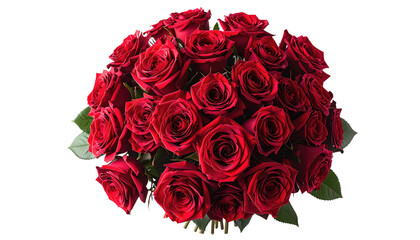 Lush bouquet of dark red roses, blooming beautifully against a stark black background, a symbol of love