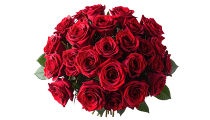 Lush bouquet of dark red roses, blooming beautifully against a stark black background, a symbol of love