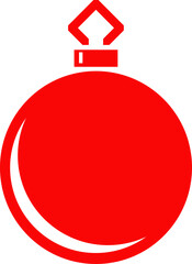 Festive Red Ornament Icon: A vibrant red ornament hangs, symbolizing holiday cheer and the joyous spirit of the season.
