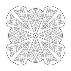 Fototapeta premium Blissful creativity coloring book mandala page for Kids
