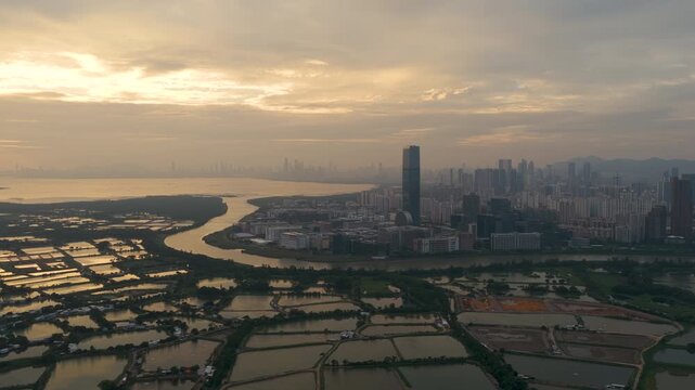 Hong Kong Shenzhen Wetlands Border Aerial