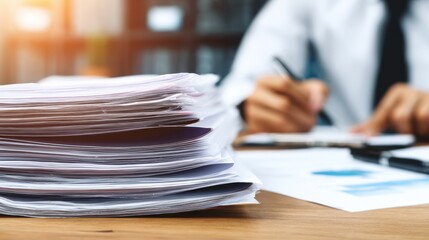 Medium shot of saddlestitched booklets being reviewed on a wooden table showcasing neat multipage event documents with a casual and accessible finish.