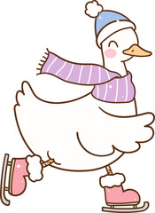 Ice skating goose Christmas winter season Classroom decor