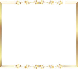 frame with leaves gold border Golden Border Warm Color Frame