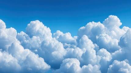 Peaceful daytime sky with soft clouds nature banner format serene environment aesthetic viewpoint