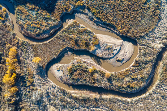 Landscape around the town of Hanksville in Wayne County, Utah, United States.
Very dry landscape with dry rivers and a lunar landscape. Climate change.