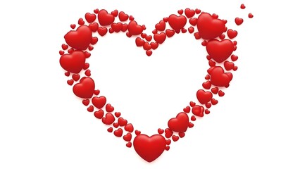 Romantic Heart Made From Small Hearts: Love, Valentine&rsquo;S Day, And Celebration Symbol