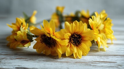 Yellow flower crown