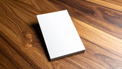 Premium Flyer Mockup Placed on Natural Wooden Surface