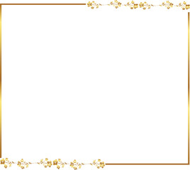 frame with leaves gold border Golden Border Warm Color Frame