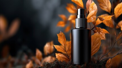 Autumnal spray bottle mockup