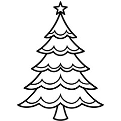 christmas tree vector illustration