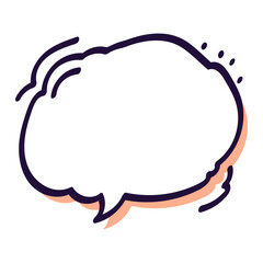 Cartoon Speech Bubble with Outline