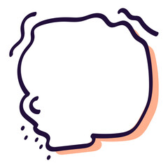 Cartoon Comic Speech Bubble with Outline