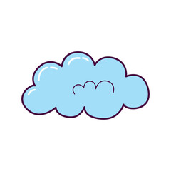 Cute cloud illustration in hand drawn style