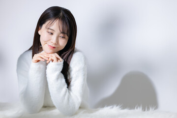 笑顔の女性ポートレート