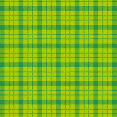 Vibrant green plaid pattern with yellow and dark green squares