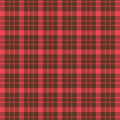Vibrant red and brown plaid pattern for design projects
