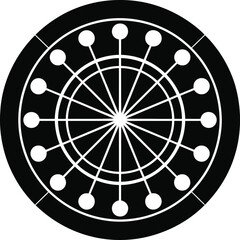 Obraz premium Solid black flat atomic vapor cell magnetometer, single shape, transparent background