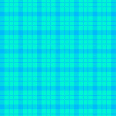 Vibrant blue and green plaid pattern with dynamic texture