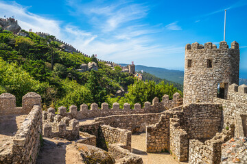Fototapeta premium Castle of the Moors located in Sintra, Portugal