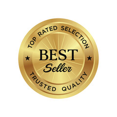 Best seller gold badge label