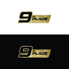 gold 9th place badge template