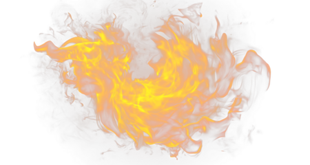 Hot Fiery Blaze with Glow and Heat Effect PNG